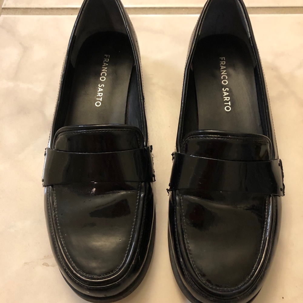 Franco Sarto L-Valera Black Loafers Sz 8